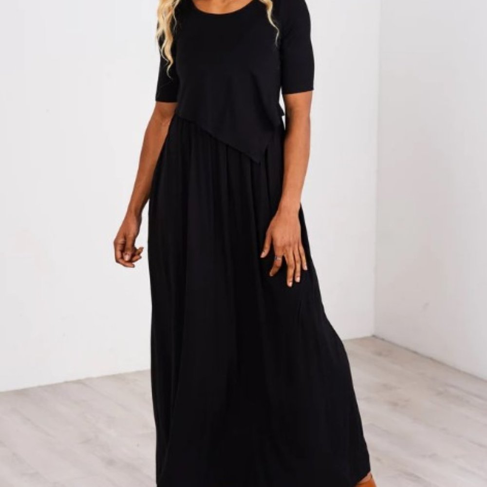 Latched Mama Front Knot Nursing Maxi Dress
